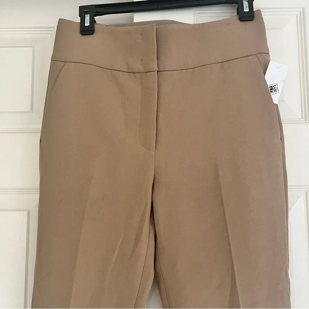 Peserico Slim Fit Trousers Style P04752 IT 42 US 6 Tan NEW